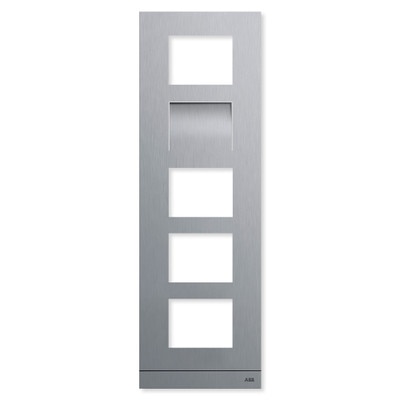 ABB-Welcome IP Video Outdoor Station Frame, Stainless Steel, 5 Modules